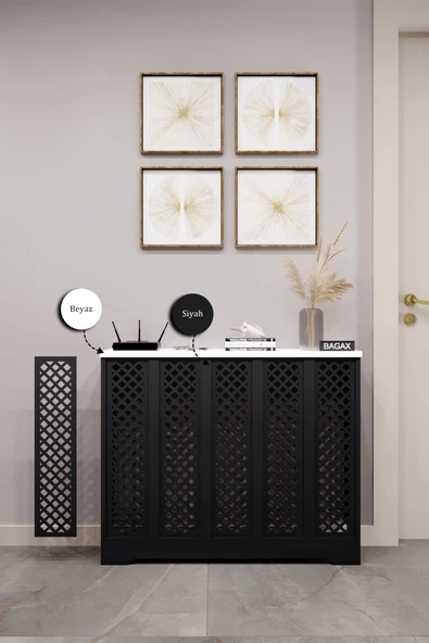 BAGAX Ahşap Petek Kaplama Dresuariç Ölçü 96 Cm Dış Ölçü 100 Cm, Kalorifer Kapama - Resim 2