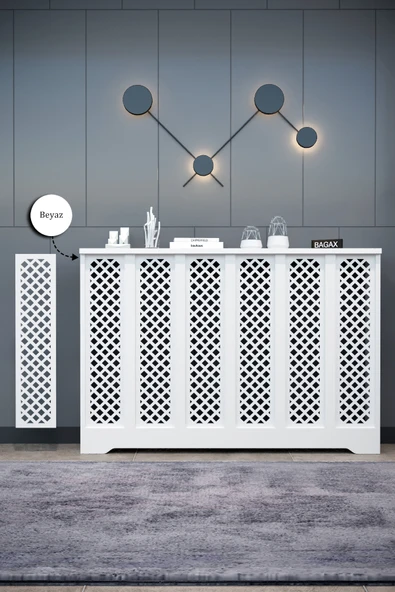 BAGAX Perge Model, Beyaz Renk,iç Ölçü 116 Cm Dış Ölçü 120 Cm Petek Kaplama, Dresuar ürün görseli