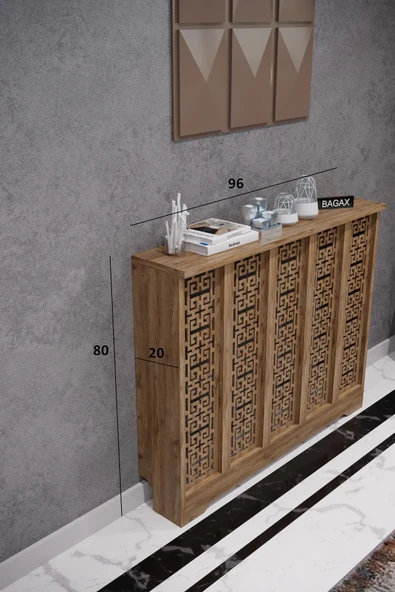 BAGAX Karatay Model, Çam Renk,iç Ölçü 96 Cm Dış Ölçü 100 Cm Petek Kaplama, Dresuar - Resim 2