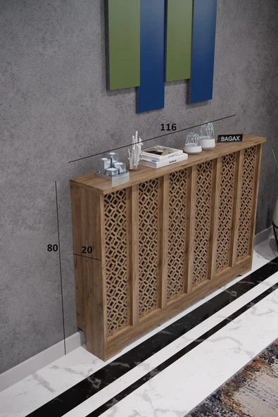 BAGAX Pera Model, Çam Renk,iç Ölçü 116 Cm Dış Ölçü 120 Cm Petek Kaplama, Dresuar - Resim 2