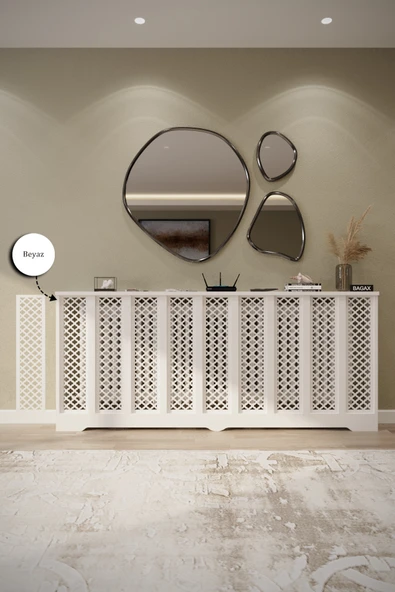 BAGAX Zeugma Model, Beyaz Renk,iç Ölçü 176 Cm Dış Ölçü 180 Cm Petek Kaplama, Dresuar ürün görseli