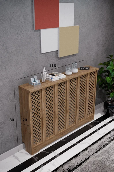 BAGAX Perge Model, Çam Renk,iç Ölçü 116 Cm Dış Ölçü 120 Cm Petek Kaplama, Dresuar - Resim 2