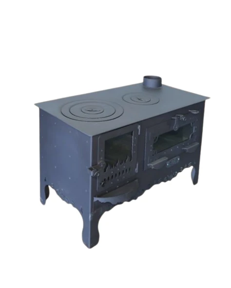 Altaş Şehzade Camlı Karadeniz Kuzinesi Fırınlı Soba - Resim 2