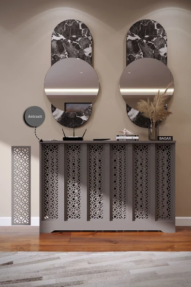 BAGAX Pera Model, Antrasit Renk,iç Ölçü 116 Cm Dış Ölçü 120 Cm Petek Kaplama, Dresuar ürün görseli