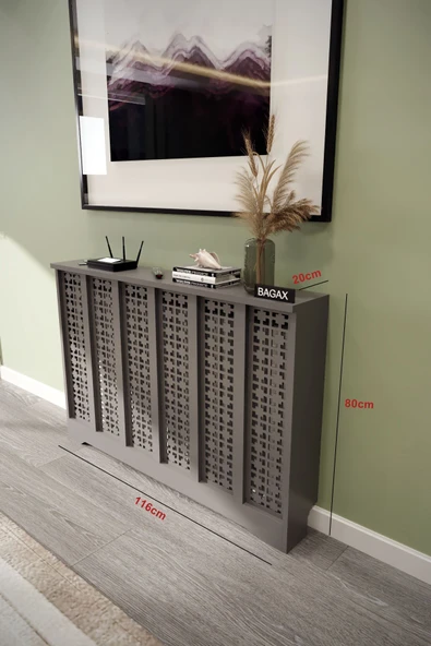 BAGAX Truva Model, Antrasit Renk,iç Ölçü 116 Cm Dış Ölçü 120 Cm Petek Kaplama, Dresuar - Resim 2