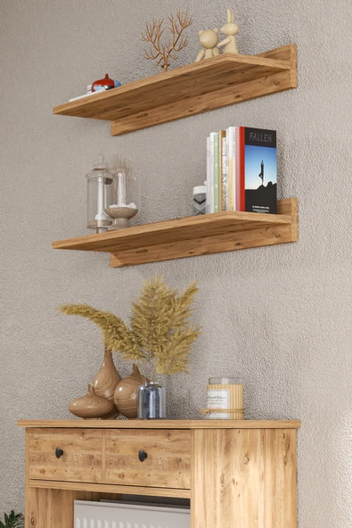 BAGAX ORİON ÇİFT KAPAKLI PETEK KAHVE KÖŞESİ DRESUAR 2 ADET RAF HEDİYE - Resim 5