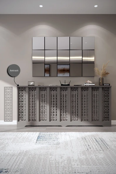 BAGAX Karatay Model, Antrasit Renk,iç Ölçü 176 Cm Dış Ölçü 180 Cm Petek Kaplama, Dresuar ürün görseli