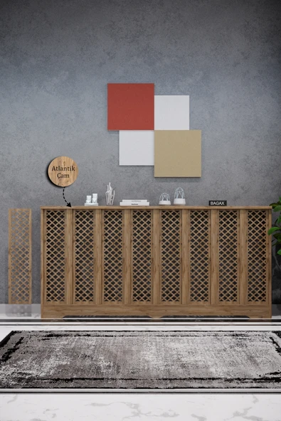 BAGAX Zeugma Model, Çam Renk,iç Ölçü 156 Cm Dış Ölçü 160 Cm Petek Kaplama, Dresuar - Resim 2