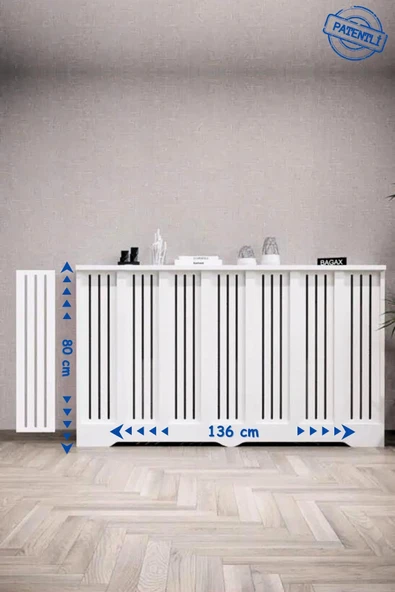 BAGAX Efes Model, Beyaz Renk,iç Ölçü 136 Cm Dış Ölçü 140 Cm Petek Kaplama, Dresuar ürün görseli