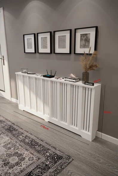 BAGAX 176 cm Petek Önü Dresuar Kaplama Çok Amaçlı Dolaplar Mobilya Kalorifer Petek Önü Kapatma - Resim 2