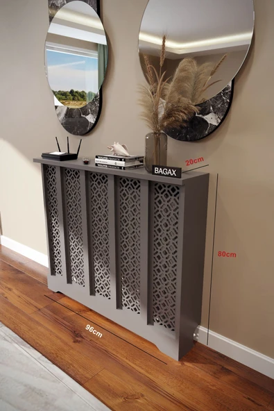 BAGAX Pera Model, Antrasit Renk,iç Ölçü 96 Cm Dış Ölçü 100 Cm Petek Kaplama, Dresuar - Resim 2