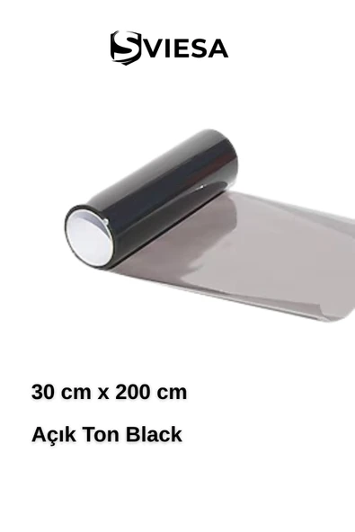 Far Stop Filmi Folyo Kaplama 30cmX200cm Açık Ton Black(Siyah) - Resim 2