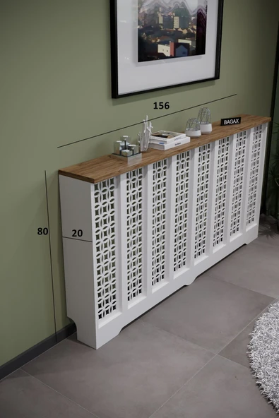 BAGAX Ayasofya Model, Beyaz Üstü Çam Renk,iç Ölçü 156 Cm Dış Ölçü 160 Cm Petek Kaplama, Dresuar ürün görseli