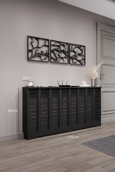 BAGAX Karatay Model, Siyah Renk,iç Ölçü 156 Cm Dış Ölçü 160 Cm Petek Kaplama, Dresuar - Resim 2