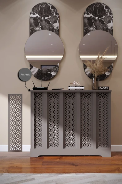 BAGAX Pera Model, Antrasit Renk,iç Ölçü 96 Cm Dış Ölçü 100 Cm Petek Kaplama, Dresuar ürün görseli