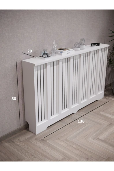 BAGAX Efes Model, Beyaz Renk,iç Ölçü 136 Cm Dış Ölçü 140 Cm Petek Kaplama, Dresuar - Resim 2