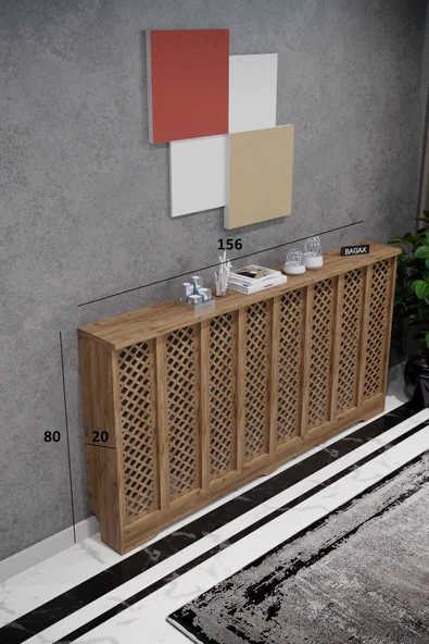 BAGAX Petek Onu Dresuar Kaplama 156cm Cok Amacli Dolaplar Mobilya Kalorifer Petek Onu Kapatma ürün görseli