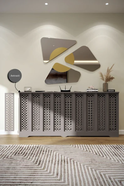 BAGAX Perge Model, Antrasit Renk,iç Ölçü 176 Cm Dış Ölçü 180 Cm Petek Kaplama, Dresuar ürün görseli