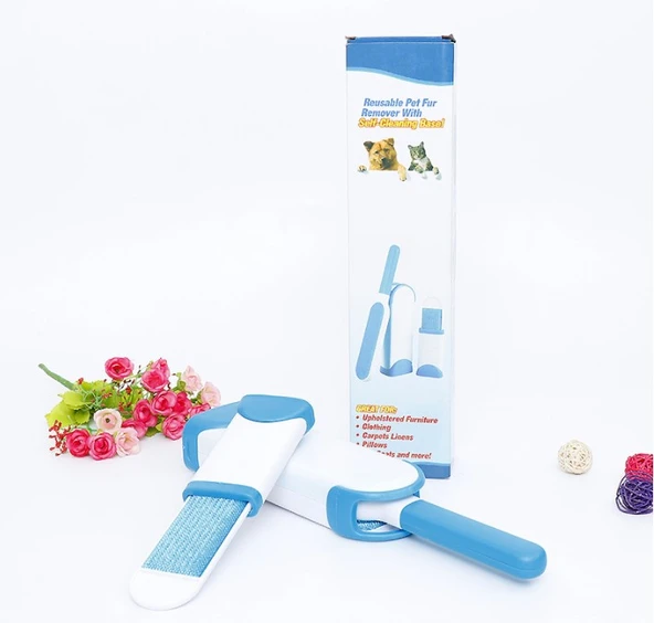 Tüy Toz Temizleyici Fırça Seti 2li Mavi KUTULU ürün görseli