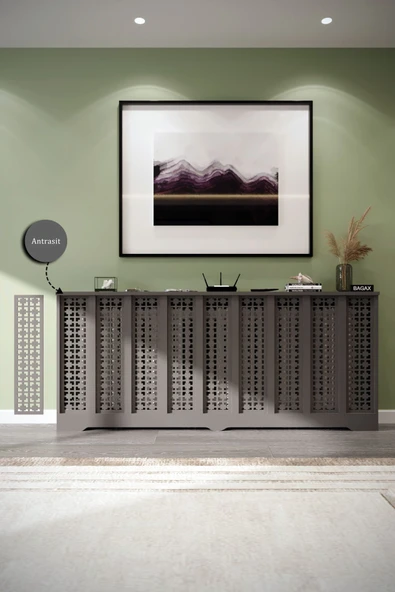 BAGAX Truva Model, Antrasit Renk,iç Ölçü 176 Cm Dış Ölçü 180 Cm Petek Kaplama, Dresuar ürün görseli