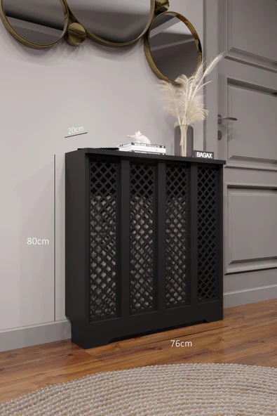 BAGAX Zeugma Model, Siyah Renk,iç Ölçü 76 Cm Dış Ölçü 80 Cm Petek Kaplama, Dresuar - Resim 2