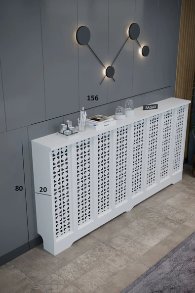 BAGAX Truva Model, Beyaz Renk,iç Ölçü 156 Cm Dış Ölçü 160 Cm Petek Kaplama, Dresuar - Resim 2