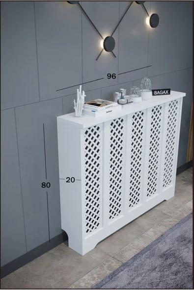 BAGAX Perge Model, Beyaz Renk,iç Ölçü 96 Cm Dış Ölçü 100 Cm Petek Kaplama, Dresuar - Resim 2