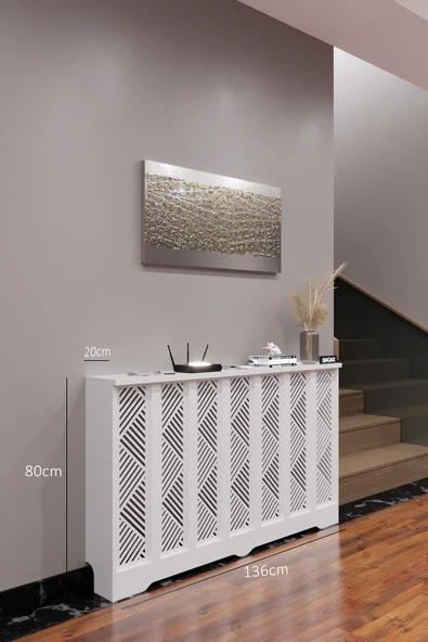 BAGAX Gordion Model, Beyaz Renk,iç Ölçü 136 Cm Dış Ölçü 140 Cm Petek Kaplama, Dresuar - Resim 2