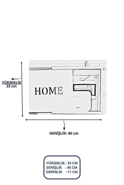 BAGAX 40x33cm Duvar Dekorasyon Urunleri Sigorta Kutusu Saklama Ve Desenli Modem Saklama Kutusu Cok Amacli - Resim 7