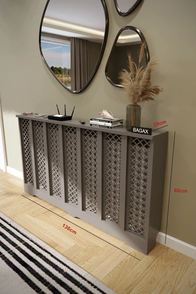 BAGAX Zeugma Model, Antrasit Renk,iç Ölçü 136 Cm Dış Ölçü 140 Cm Petek Kaplama, Dresuar ürün görseli