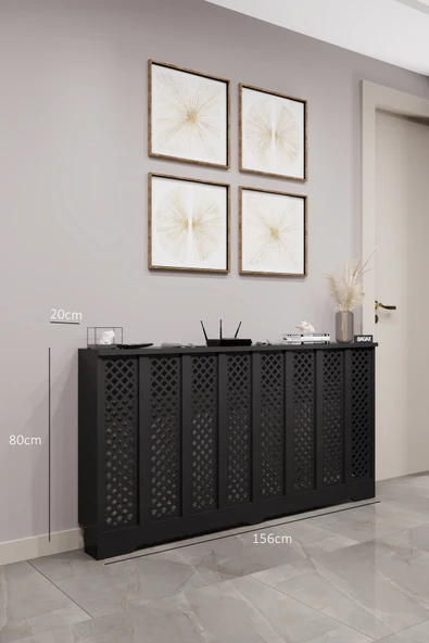 BAGAX Perge Model, Siyah Renk,iç Ölçü 156 Cm Dış Ölçü 160 Cm Petek Kaplama, Dresuar - Resim 2