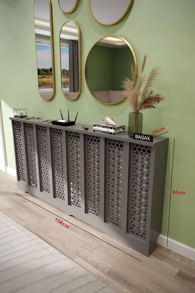 BAGAX Bodrum Model, Antrasit Renk,iç Ölçü 156 Cm Dış Ölçü 160 Cm Petek Kaplama, Dresuar - Resim 2