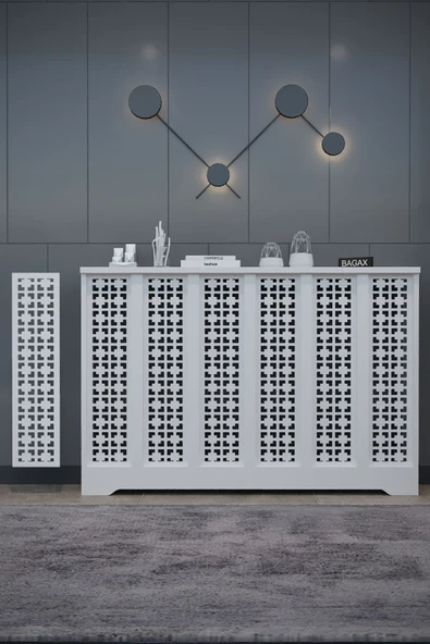 BAGAX Truva Model, Beyaz Renk,iç Ölçü 116 Cm Dış Ölçü 120 Cm Petek Kaplama, Dresuar ürün görseli