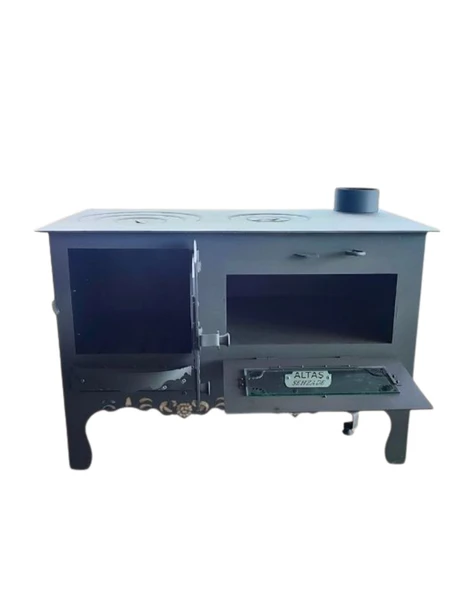 Altaş Şehzade Geniş Camlı Karadeniz Kuzinesi Fırınlı Soba - Resim 5