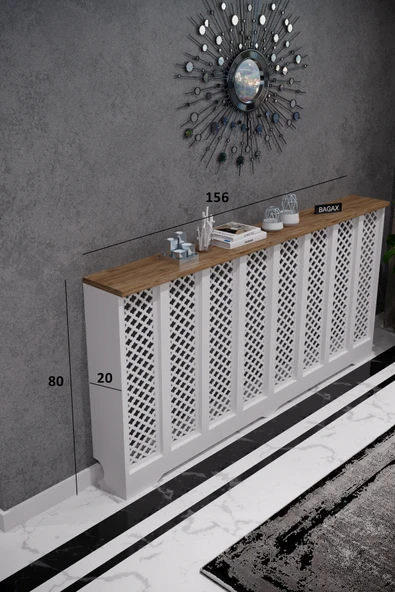 BAGAX Petek Onu Dresuar Kaplama 156cm Cok Amacli Dolaplar Mobilya Kalorifer Petek Onu Kapatma ürün görseli