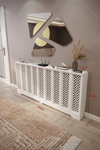 BAGAX Perge Model, Beyaz Renk,iç Ölçü 176 Cm Dış Ölçü 180 Cm Petek Kaplama, Dresuar - Resim 2