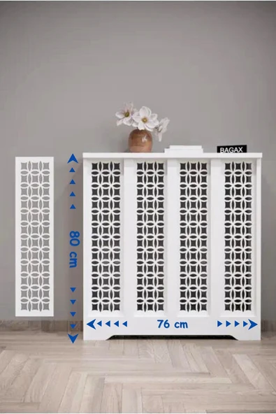 BAGAX Petek Önü Dresuar Kaplama 76cm Çok Amaçlı Dolaplar Mobilya Kalorifer Petek Önü Kapatma Dekorasyon ürün görseli