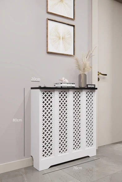 BAGAX Perge Model, Beyaz Üstü Siyah Renk,iç Ölçü 76 Cm Dış Ölçü 80 Cm Petek Kaplama, Dresuar ürün görseli