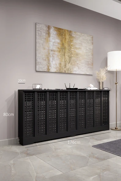 BAGAX Truva Model, Siyah Renk,iç Ölçü 176 Cm Dış Ölçü 180 Cm Petek Kaplama, Dresuar - Resim 2