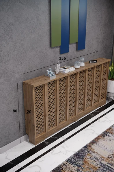 BAGAX Pera Model, Çam Renk,iç Ölçü 156 Cm Dış Ölçü 160 Cm Petek Kaplama, Dresuar - Resim 2