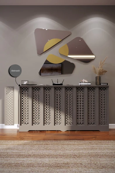 BAGAX Perge Model, Antrasit Renk,iç Ölçü 156 Cm Dış Ölçü 160 Cm Petek Kaplama, Dresuar ürün görseli