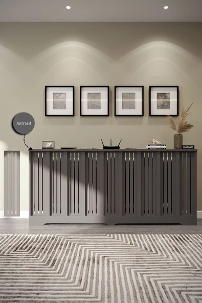 BAGAX Efes Model, Antrasit Renk,iç Ölçü 176 Cm Dış Ölçü 180 Cm Petek Kaplama, Dresuar ürün görseli