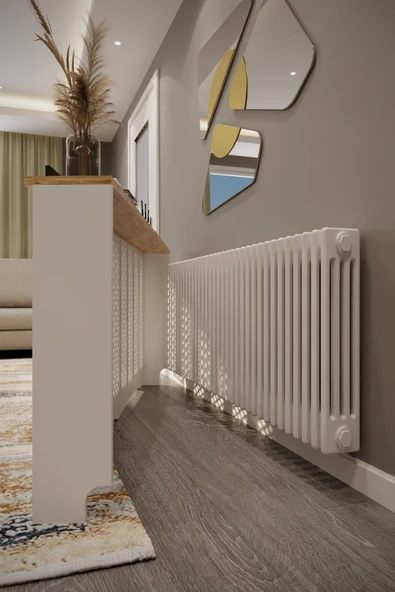 BAGAX Perge Model, Beyaz Üstü Çam Renk,iç Ölçü 176 Cm Dış Ölçü 180 Cm Petek Kaplama, Dresuar - Resim 2