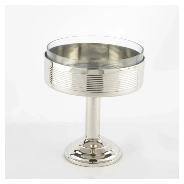 Mikasa Moor Platin Cam Ayaklı Meyve Kasesi 21x26cm ürün görseli