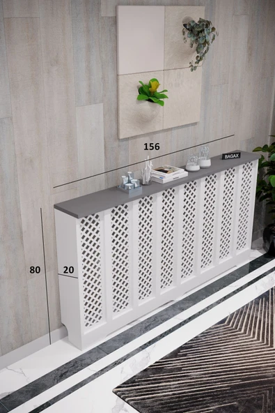 BAGAX Petek Onu Dresuar Kaplama 156cm Cok Amacli Dolaplar Mobilya Kalorifer Petek Onu Kapatma ürün görseli