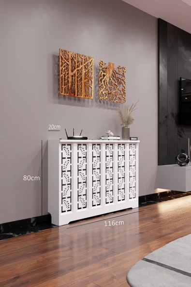 BAGAX Assos Model, Beyaz Renk, 116 cm Petek Kaplama, Dresuar - Resim 2