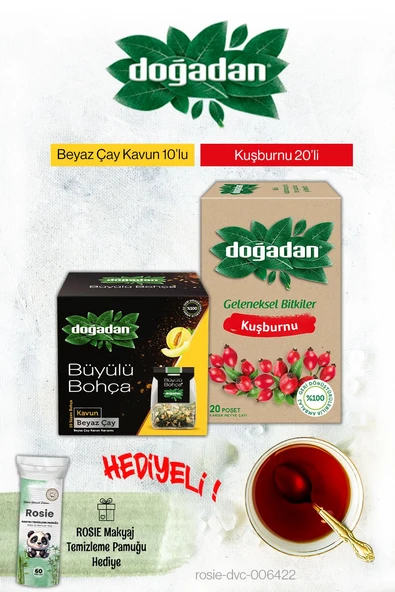 Doğadan Büyülü Bohça Kavun ve Kuşburnu Poşet Çay ve Rosie Hediyeli ürün görseli