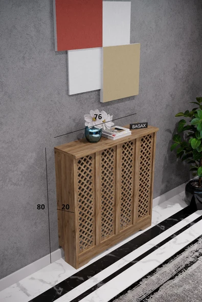 BAGAX Perge Model, Çam Renk,iç Ölçü 76 Cm Dış Ölçü 80 Cm Petek Kaplama, Dresuar - Resim 2