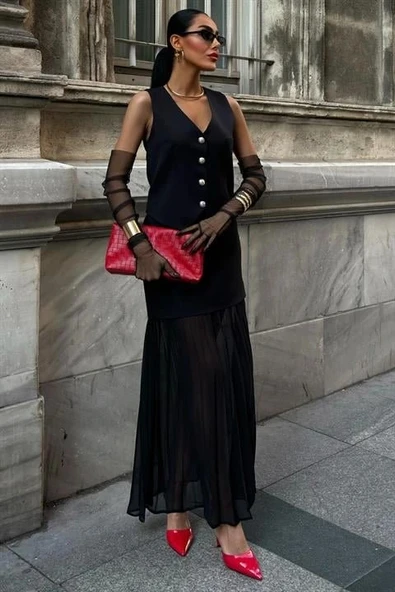 Yelek Ve Pilise Etekli Premium Takım 10096 ürün görseli 1