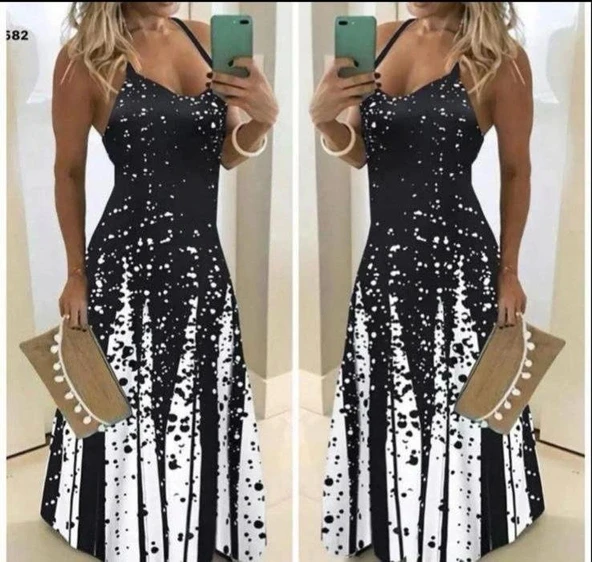 Kadın uprem Kumaş Dijital Baskılı Elbise ürün görseli